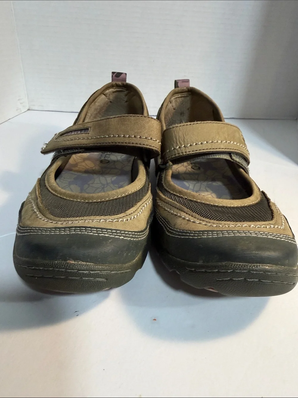 Merrell Tan and Brown Mary Jane Flats